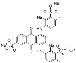 5,8-Bis[(4-methyl-2-sodiosulfophenyl)amino]-9,10-dihydro-9,10-dioxoanthracene-2-sulfonic acid sodium salt Struktur