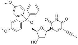 5'-O-(DIMETHOXYTRITYL)-5-(1-PROPYNYL)-2'-DEOXYURIDINE Struktur