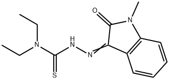 N-methylisatin beta-4',4'-diethylthiosemicarbazone Struktur