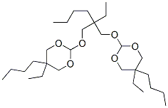 2,2'-[(2-butyl-2-ethylpropane-1,3-diyl)bis(oxy)]bis[5-butyl-5-ethyl-1,3-dioxane] Struktur