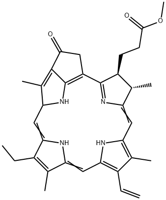 ピロフェオホルビドAメチルエステル 化學(xué)構(gòu)造式