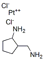 2-(aminomethyl)cyclopentan-1-amine, platinum(+2) cation, dichloride Struktur