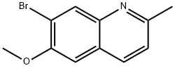 7-BroMo-6-Methoxy-2-Methyl-quinoline Struktur