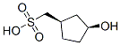 Cyclopentanemethanesulfonic acid, 3-hydroxy-, cis- (9CI) Struktur