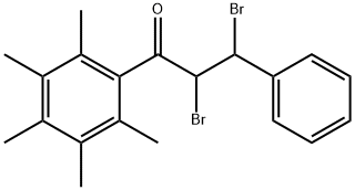 2,3-DIBROMO-1-(2,3,4,5,6-PENTAMETHYLPHENYL)-3-PHENYLPROPAN-1-ONE Struktur