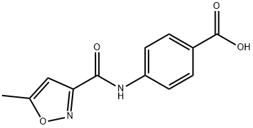 Benzoic acid, 4-[[(5-methyl-3-isoxazolyl)carbonyl]amino]- (9CI) Struktur