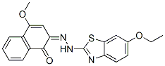 (2Z)-2-[(6-ethoxybenzothiazol-2-yl)hydrazinylidene]-4-methoxy-naphthal en-1-one Struktur