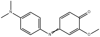 4-[(p-Dimethylaminophenyl)imino]-2-methoxy-2,5-cyclohexadien-1-one Struktur