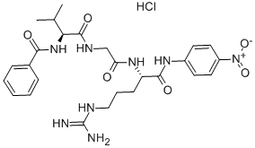 N-BENZOYL-VAL-GLY-ARG P-NITROANILIDE HYDROCHLORIDE Struktur