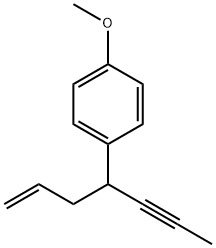 Benzene, 1-methoxy-4-[1-(1-propynyl)-3-butenyl]- (9CI) Struktur