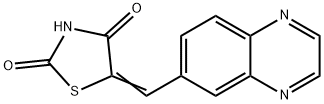 5-(6-Quinoxalinylmethylene)-2,4-thiazolidinedione Struktur