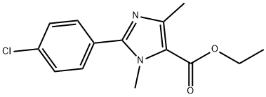 2-(4-CHLOROPHENYL)-1,4-DIMETHYL-1H-IMIDAZOLE-5-CARBOXYLIC ACID ETHYL ESTER Struktur