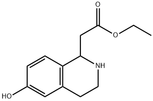 1-Isoquinolineacetic  acid,1,2,3,4-tetrahydro-6-hydroxy-,ethyl  ester Struktur