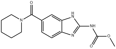 [5-[(Piperidin-1-yl)carbonyl]-1H-benzimidazol-2-yl]carbamic acid methyl ester Struktur