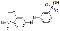 2-methoxy-4-[(3-sulphophenyl)azo]benzenediazonium chloride Struktur