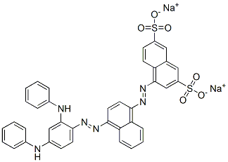 4'-[[2,4-Bis(phenylamino)phenyl]azo][1,1'-azobisnaphthalene]-3,6-disulfonic acid disodium salt Struktur