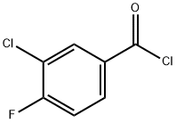 3-Chloro-4-fluorobenzoyl chloride Struktur