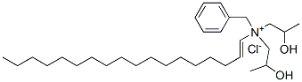 benzylbis(2-hydroxypropyl)octadecenylammonium chloride Struktur