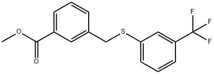 METHYL 3-([[3-(TRIFLUOROMETHYL)PHENYL]THIO]METHYL)BENZOATE Struktur