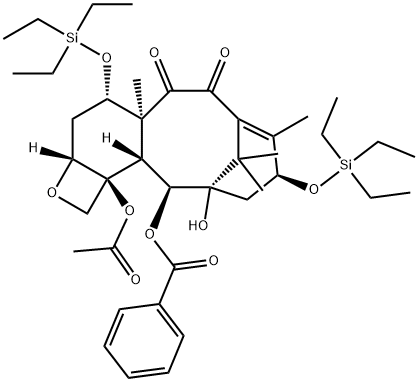 7,13-Bis-O-(triethylsilyl)-10-deacetyl-10-oxo Baccatin III Struktur