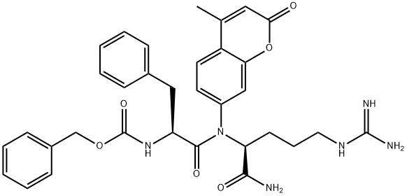 N-CBZ-PHE-ARG 7-AMIDO-4-METHYLCOUMARIN HYDROCHLORIDE Struktur