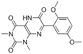 2,4,6(3H)-Pteridinetrione,  7-(2,5-dimethoxyphenyl)-1,5-dihydro-1,3-dimethyl- Struktur