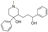 1-Methyl-3-(3-hydroxy-3-phenylpropyl)-4-phenyl-4-piperidinol Struktur