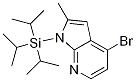 4-broMo-2-Methyl-1-(triisopropylsilyl)-1H-pyrrolo[2,3-b]pyridine Struktur