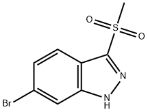 1H-Indazole, 6-broMo-3-(Methylsulfonyl)- Struktur