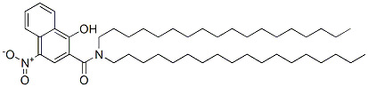 1-hydroxy-4-nitro-N,N-dioctadecylnaphthalene-2-carboxamide Struktur