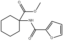 Cyclohexanecarboxylic acid, 1-[(2-furanylcarbonyl)amino]-, methyl ester (9CI) Struktur