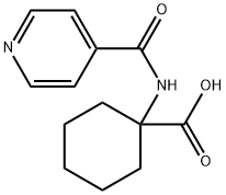 Cyclohexanecarboxylic acid, 1-[(4-pyridinylcarbonyl)amino]- (9CI) Struktur