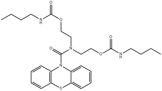 Di(butylcarbamic acid)2,2'-[[(10H-phenothiazin-10-yl)carbonyl]imino]diethyl ester Struktur