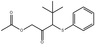 4,4-Dimethyl-2-oxo-3-(phenylsulfanyl)pentyl acetate Struktur