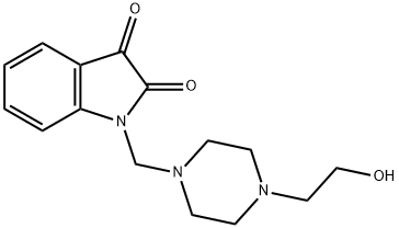 1-[4-(2-HYDROXY-ETHYL)-PIPERAZIN-1-YLMETHYL]-1H-INDOLE-2,3-DIONE Struktur