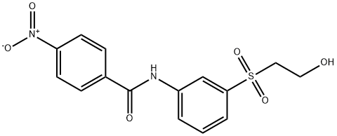 N-[3-[(2-hydroxyethyl)sulphonyl]phenyl]-4-nitrobenzamide  Struktur