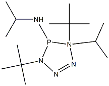 N,N-dipropan-2-yl-1,4-ditert-butyl-tetrazaphosphol-5-amine Struktur