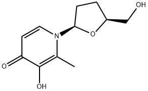 4(1H)-Pyridinone, 3-hydroxy-2-methyl-1-[(2R,5S)-tetrahydro-5-(hydroxymethyl)-2-furanyl]- (9CI) Struktur