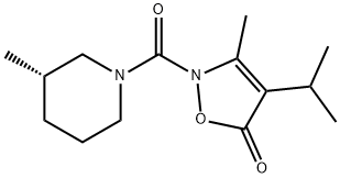 Piperidine,  3-methyl-1-[[3-methyl-4-(1-methylethyl)-5-oxo-2(5H)-isoxazolyl]carbonyl]-,  (3S)-  (9CI) Struktur