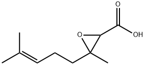 3-methyl-3-(4-methylpent-3-enyl)oxirane-2-carboxylic acid Struktur