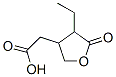 4-ethyltetrahydro-5-oxofuran-3-acetic acid Struktur