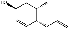 2-Cyclohexen-1-ol, 5-methyl-4-(2-propenyl)-, (1S,4S,5S)- (9CI) Struktur