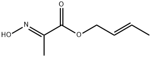 Propanoic acid, 2-(hydroxyimino)-, (2E)-2-butenyl ester, (2E)- (9CI) Struktur