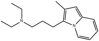 3-(3-Diethylaminopropyl)-2-methylindolizine Struktur