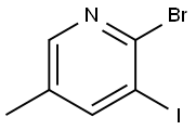 2-BROMO-3-IODO-5-METHYLPYRIDINE Struktur