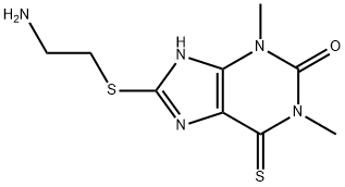 8-[(2-Aminoethyl)thio]-6,7-dihydro-1,3-dimethyl-6-thioxo-1H-purin-2(3H)-one Struktur