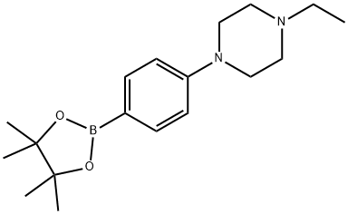 4-(4-Ethylpiperazin-1-yl)-phenylboronicacidpinacolester Struktur