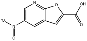 Furo[2,3-b]pyridine-2-carboxylic acid, 5-nitro- Struktur