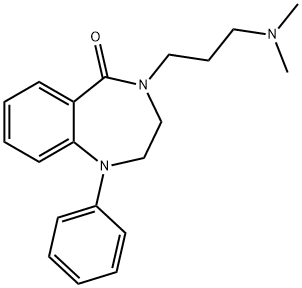 1,2,3,4-Tetrahydro-4-(3-dimethylaminopropyl)-1-phenyl-5H-1,4-benzodiazepin-5-one Struktur