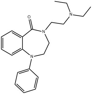 1,2,3,4-Tetrahydro-4-(2-diethylaminoethyl)-1-phenyl-5H-1,4-benzodiazepin-5-one Struktur